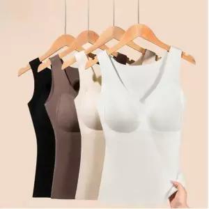 여성 브라 선물 이너웨어 탑 내장 캡 나시 캐미솔