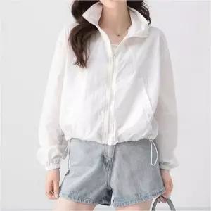 여자 세미크롭 아노락 아우터 점퍼 바람막이 집업 간절기