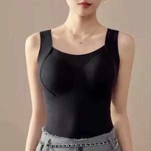 여성 슬리브리스 나시 캐미솔 이너웨어 브라캡 일체형