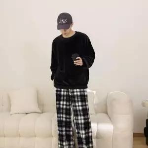 긴팔 세트 잠옷 실내복 극세사 남녀 수면 홈웨어 파자마 커플 겨울