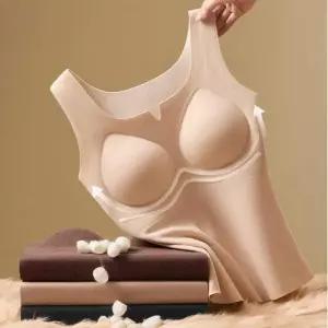 겨울 탑 기모 캡 내장 이너웨어 브라 캐미솔 안감