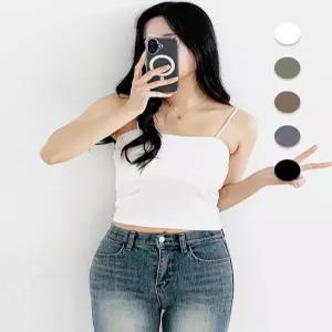 면 끈 런닝 브라탑 캐미솔 나시 브라캡 노와이어