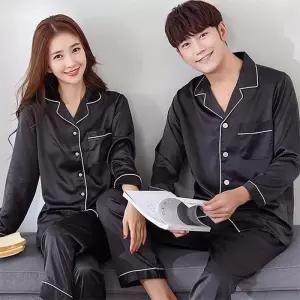 파자마 실크잠옷 세트 언더웨어 커플 실크 실크파자마 잠옷 긴팔