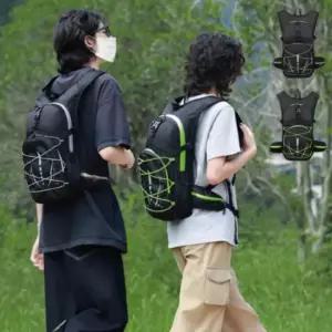 러닝 라이딩 백팩 트레킹 등산 전면 포켓 스트링 가방