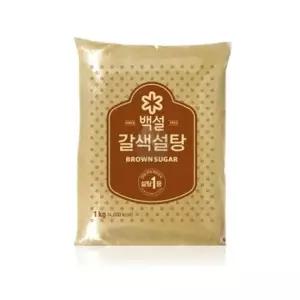 백설 갈색설탕 1kg 업소용설탕 마카롱만들기 식재료 설탕대용량 황갈색 베이킹재료