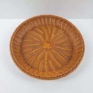 원형 간식 업소용 진열 등채반 40CM 대 등나무트레이