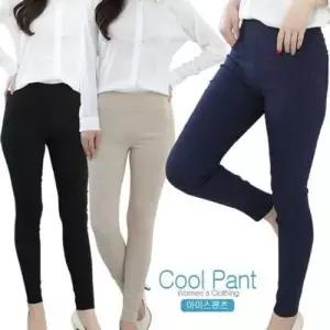 아이스바지 바지 밴딩 회사원룩 면 3계절 멀티 스판팬 WD8A1AF