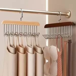 디자인 고급스러운 모던한 2개 우드 행거