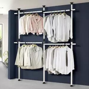 폴 벽 옷걸이 고정식 시스템 4단 스탠드 파이프 행거 WDB7E3E