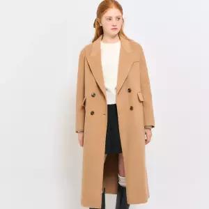 WOMAN 울 핸드메이드 더블 롱 코트 [BEIGE] / WBC4L10503