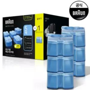 브라운 전기 면도기 전용 세정액 6개입 위생적인 세척 BNS