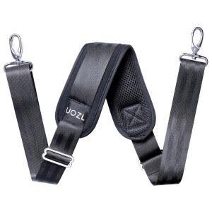UOZL 59인치 어깨끈, 매우 두꺼운 고정 어깨 패드로 부드러운, 노트북 가방 메신저백 도구 가방 수하물용 양방향 독립 조절식 버클 교체 스트랩, 블랙