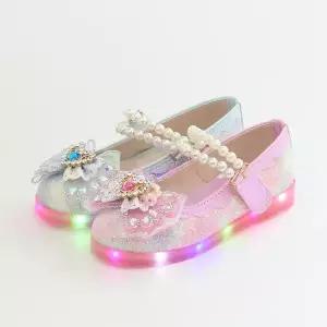진주엘라 유아동 베이비 키즈 주니어 어린이 여아 LED구두