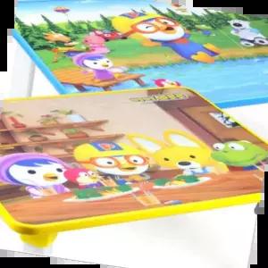실용적 유아 어린이 캐릭터 접이식 공부상 밥상 테이블