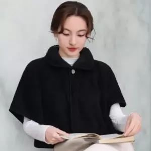 여성 겨울 케이프 원버튼 망토 숄