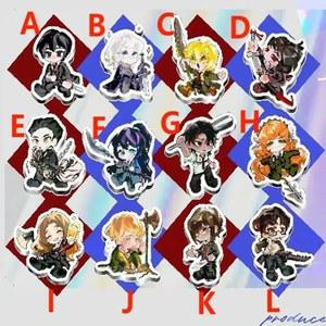 애니메이션 키체인 림버스 그레고르 홍 루 아크릴 키링 스트랩 피규어 액세서리 6cm