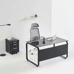 아트박스/티에스퍼니처 TS 데임 유리 A형 책상 1600x800