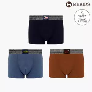 케이퍼 레이온 드로즈팬티 아동사각속옷 3종세트