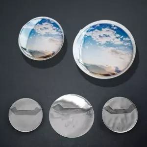 캔뱃지 핀뱃지 보관 커버 10매 (홀더 케이스 정리 장식 진열 굿즈 수집 전시장 키링 57 60 63 83mm)