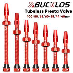 BUCKLOS 로드 바이크 튜브리스 밸브, CNC 알루미늄 합금 자전거 프레스타 F/V 40mm, 55mm, 100mm, 2 개