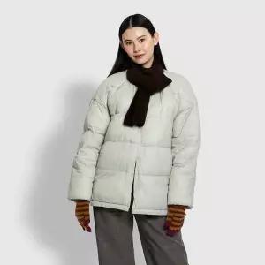 JAJU 자주 울 머플러 울 블렌디드 니트 여성 패션 코디