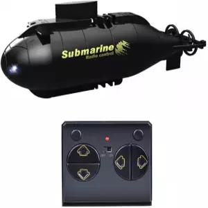 리모컨 잠수함 장난감 u2013 RC 6채널 물 활성화 충전식 용 선물 (블랙)