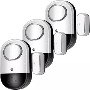 치매 환자 안전을 위한 120 DB 시끄러운 문과 창문 열기 알람 센서 3팩 방지 무선 알람으로 집 수영장