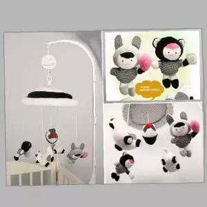 요정흑백모빌 오르골포함 멜로디 봉제인형 신생아모빌