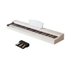 해머 액션 키보드 디지털 피아노 88 가중 내장 스피커 트리플 페달 미디 커넥팅 화이트 갖춘 초보자를 위한 풀사이즈 전기