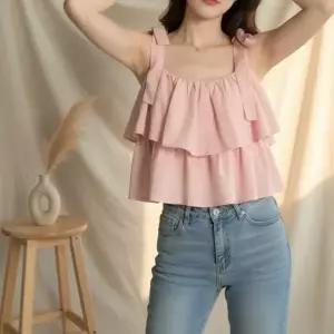 [다잇템] 여성 SS 라이트 티어드 슬리브리스 블라우스