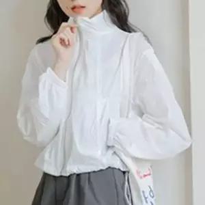 아우터 밑단 스트링 바람막이 트랙자켓 실내외 트레이닝복