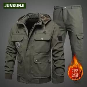 겨울 작업복 용접 현장 배달 상하 세트 방한복 노가다 낚시