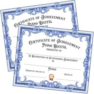 음악 성취 인증서 25개의 피아노 상 공로 인정 학생들을 위한 선물 학교 교실 장식 용품 -08