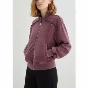 게스 GUESS 여성 스터드 워싱 집업 YP3K3400