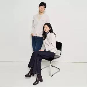 [국내매장판] 빈폴 [Essential] 남녀공용 코튼 베럴비 가디건 카디건 - 아이보리 (BC615AE100) 215282