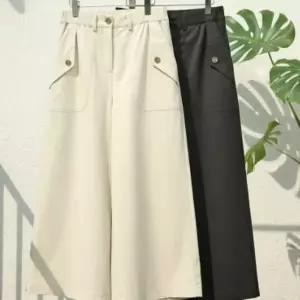 [하프클럽/]여자 데일리 사계절 만능 폴리 큐롯 와이드 팬츠