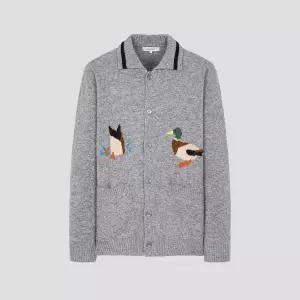 [국내매장판] 빈폴 [Print Bakery] 청둥오리 칼라넥 가디건 카디건 그레이 (BC495AK013) 215296