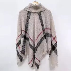 여성용 하이넥 케이프 숄 가디건 망토 담요