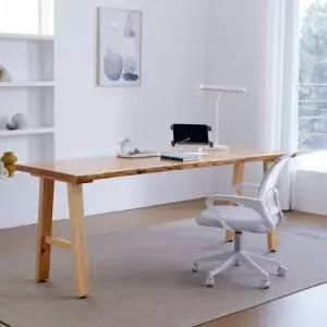 해찬솔 우드슬랩 북미산오크 통원목 책상테이블 2200