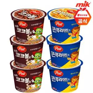 포스트 콘푸라이트컵30gx3개+오곡코코볼컵30gx3개
