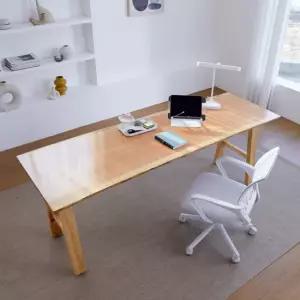 해찬솔 우드슬랩 북미산오크 통원목 책상테이블 2000