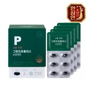 [농협홍삼] 한삼인 나를위한 그린프로폴리스&아연E 570mg 30캡슐 4세트+쇼핑백