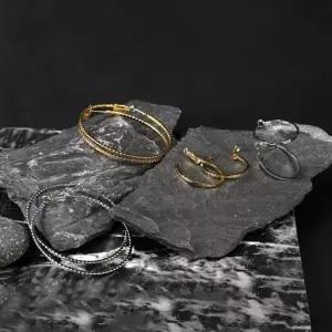 시후주얼리 데일리 6cm 3cm 투웨이 더블 가는 링 귀걸이 세트상품 EC...