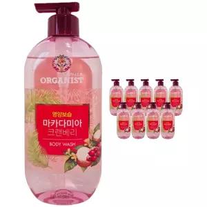 오가니스트 마카다미아 크랜베리 바디워시 500g 10개