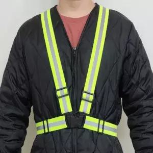형광띠 작업용 작업 엑스반도 반사띠 고 빛반사 안전조끼 WFJZ02U