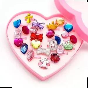 아동집게핀 크라운 하트 리본 러블리 감성 4세여아 24종세트