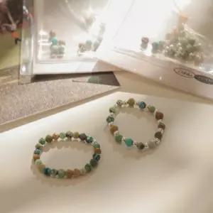 DIY 반지 세트 우정 만들기 키트 천연 원석 링 비즈반지 비즈 터키석 탄생석 천연석