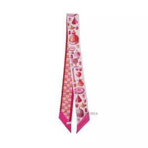 [페라가모] SS25 여성 실크 스카프 32 0975 COTTON CANDY 0780018