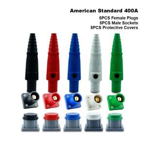 600V Camlock 세트 5PCS 인라인 암 플러그  패널 마운트 수 소켓 무대 전원 Distro 용 보호 커버