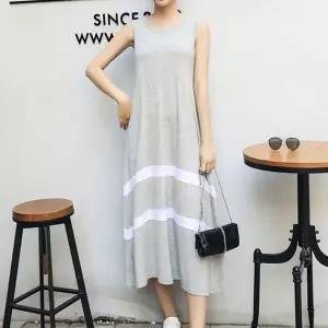 [오노마] ONM 밑단 라인 민소매 원피스 홈웨어 체형커버 바캉스룩 (S10383277)